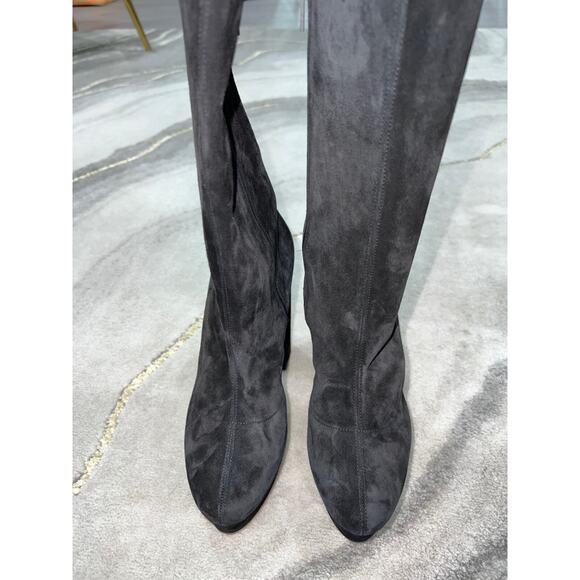 Christian Louboutin Movida Alta Botta 130 Black Suede Thigh High Heel Boot 36 - Picture 6 of 12